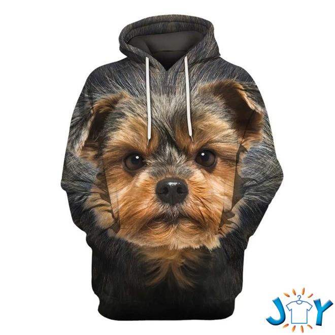 Yorkshire Terrier Dog 3D All Over Printed Hoodie