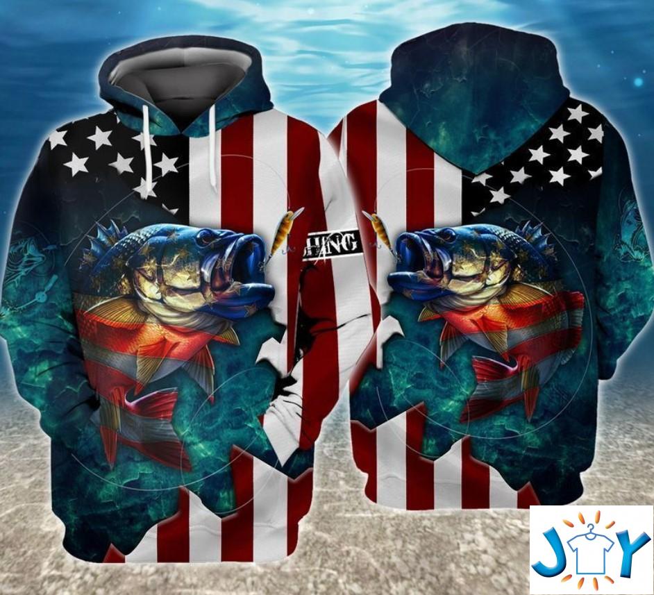America Flag Fishing 3D Hoodie America Flag Fishing D Hoodie