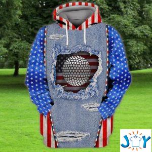 America Flag Golf D Hoodie