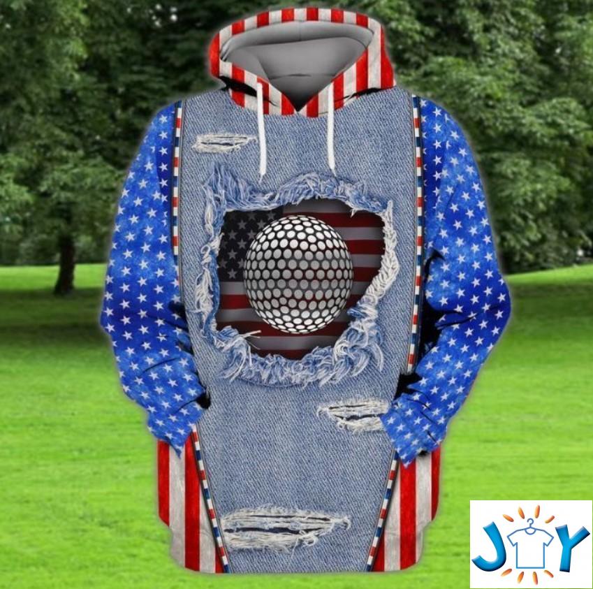 America Flag Golf 3D Hoodie America Flag Golf D Hoodie