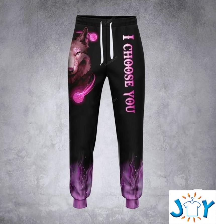 WOLF HE KEEPS ME SAFE I Choose you 3D Sweatpants WOLF HE KEEPS ME SAFE I Choose you 3D Sweatpants