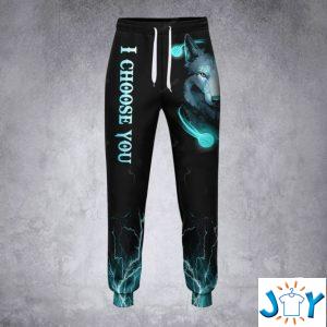 Wolf She keeps me Wild I Choose You 3D Sweatpants