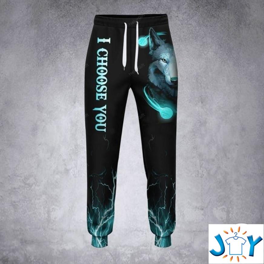 Wolf She keeps me Wild I Choose You 3D Sweatpants Wolf She keeps me Wild I Choose You 3D Sweatpants