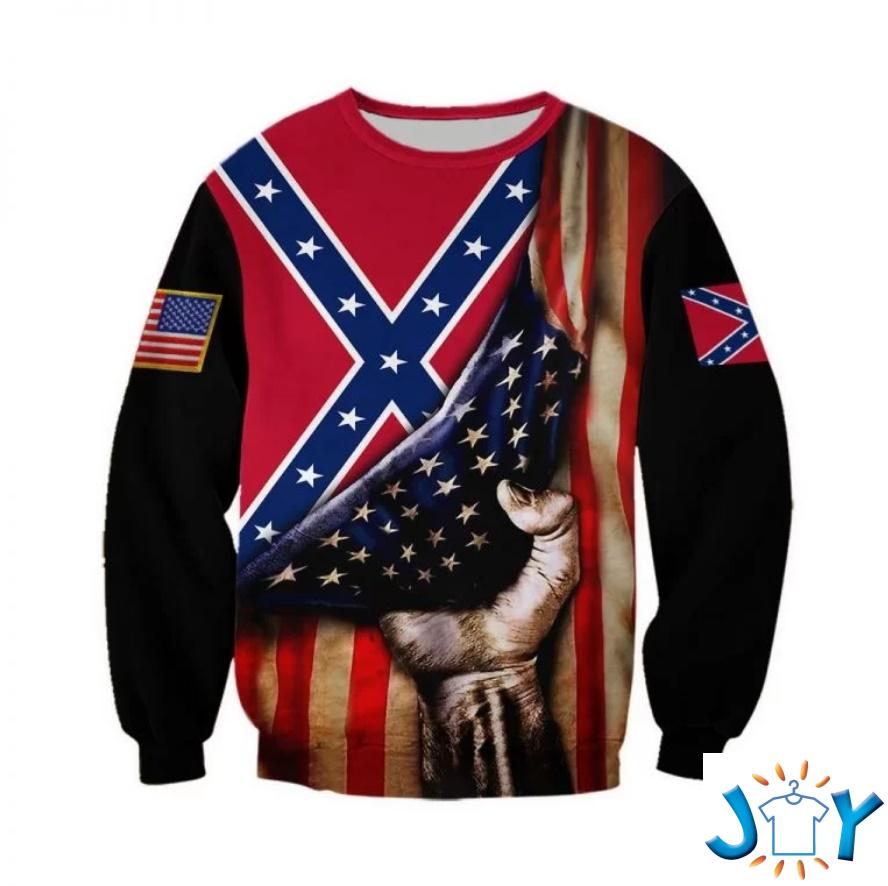 Hand Pick USA Confederate Flag 3D Sweatshirt