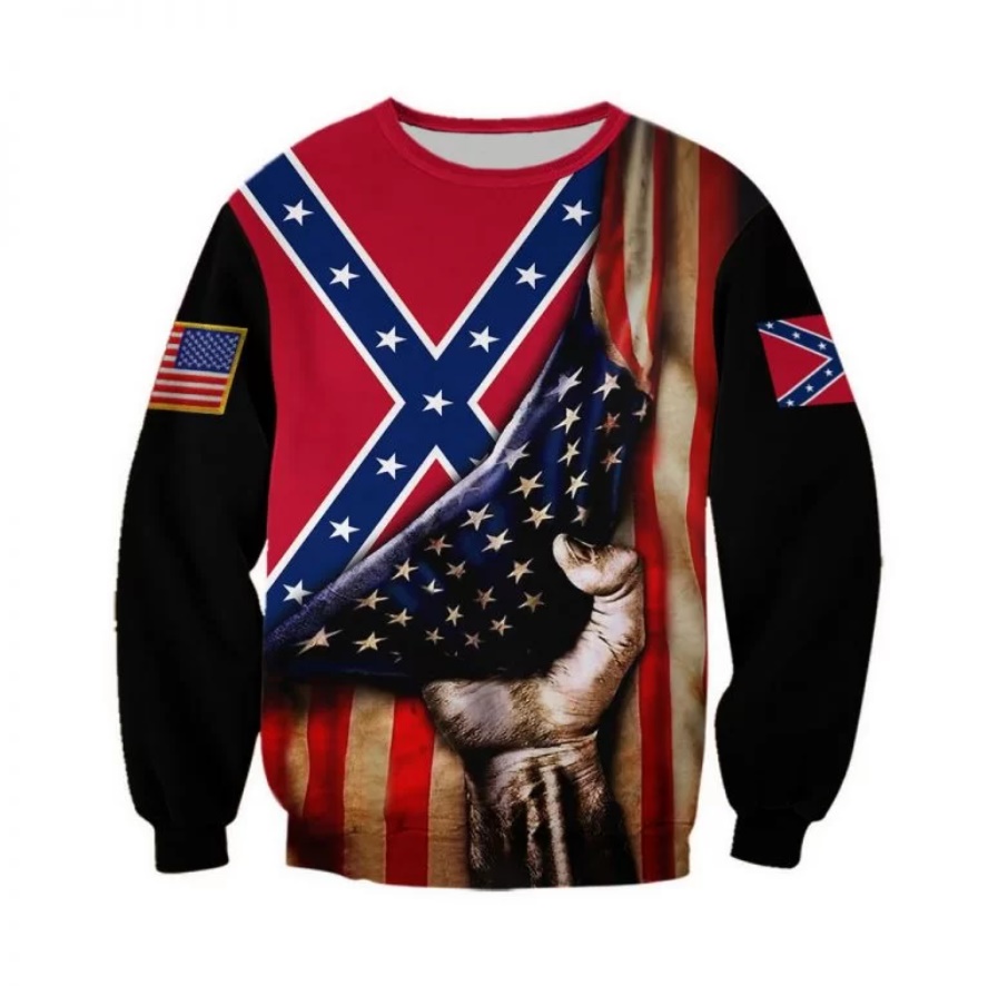 Hand Pick USA Confederate Flag 3D Sweatshirt Hand Pick USA Confederate Flag 3D Sweatshirt