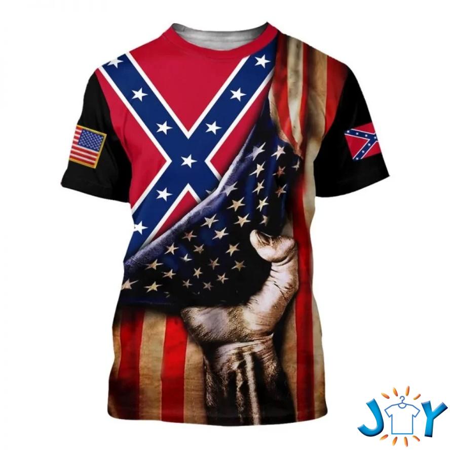 Hand Pick USA Confederate Flag 3D T-shirt