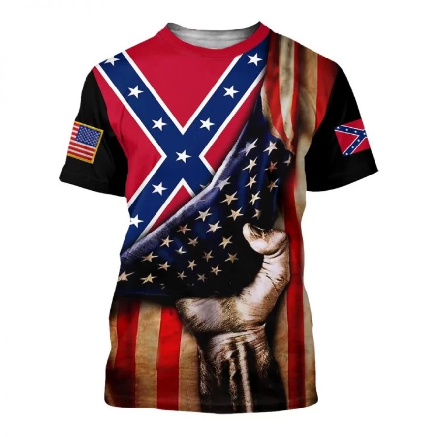 Hand Pick USA Confederate Flag 3D T-shirt Hand Pick USA Confederate Flag 3D T-shirt