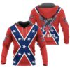 Heritage Not Hate Rebel Flag 3D Hoodie