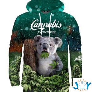 Koala Cannabis Everywhere 3D Hoodie