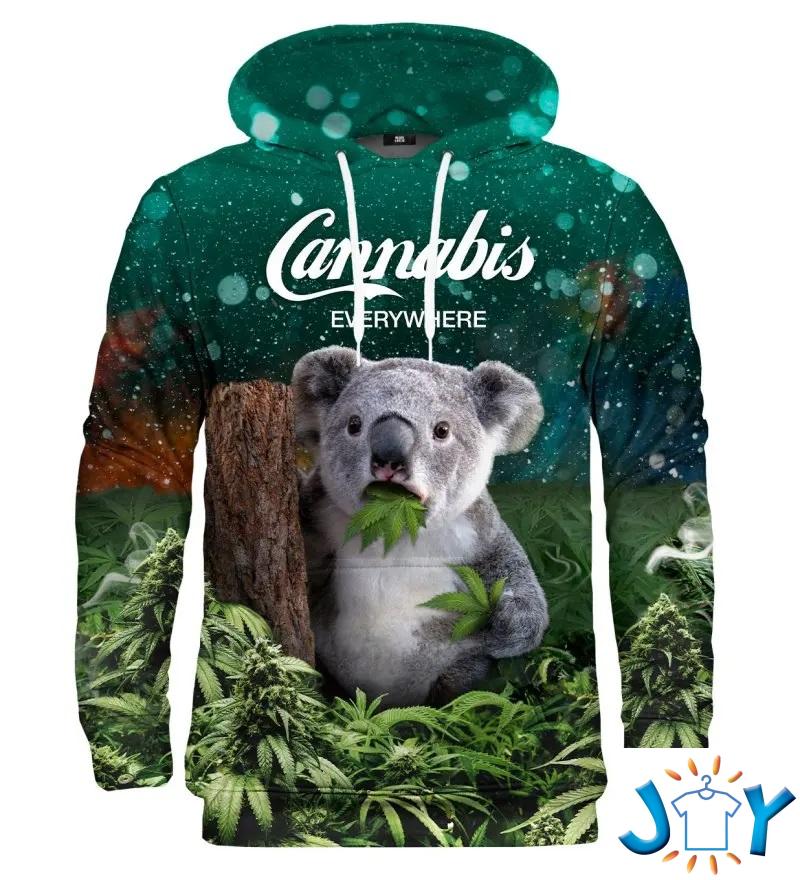 Koala Cannabis Everywhere 3D Hoodie Koala Cannabis Everywhere 3D Hoodie