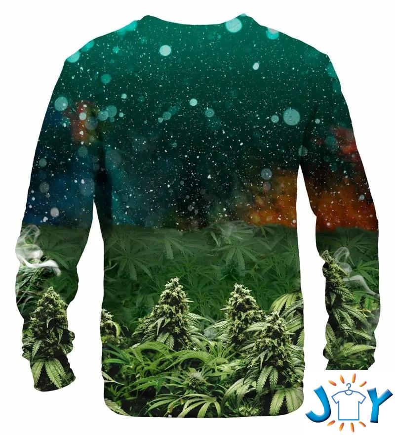 Koala Cannabis Everywhere 3D Sweatshirt - back Koala Cannabis Everywhere 3D Sweatshirt - back