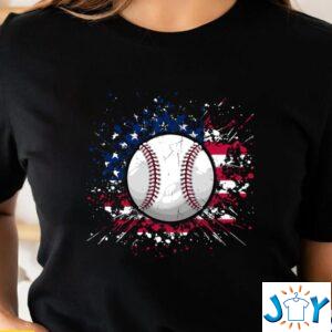 American Flag Baseball 4th of July Shirt