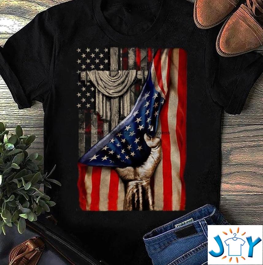 American Flag Faith Christian 4th Of July Shirt