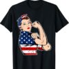 American Flag Feminist 4th of July Shirt