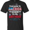 Born on 4th of July Birthday Shirt