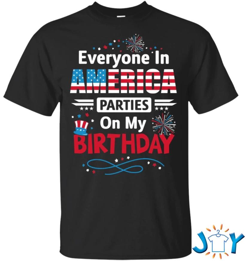 Born on 4th of July Birthday Shirt Born on 4th of July Birthday Shirt