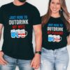 Just Here To Outdrink My Wife Husband 4th of July Shirt