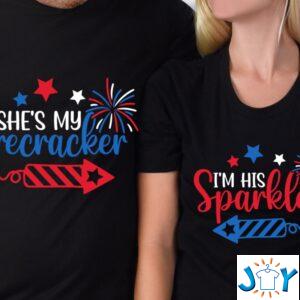 She's My Firecracker I'm His Sparkler His & Her 4th of July Shirt