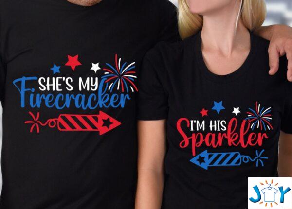 She's My Firecracker I'm His Sparkler His & Her 4th of July Shirt