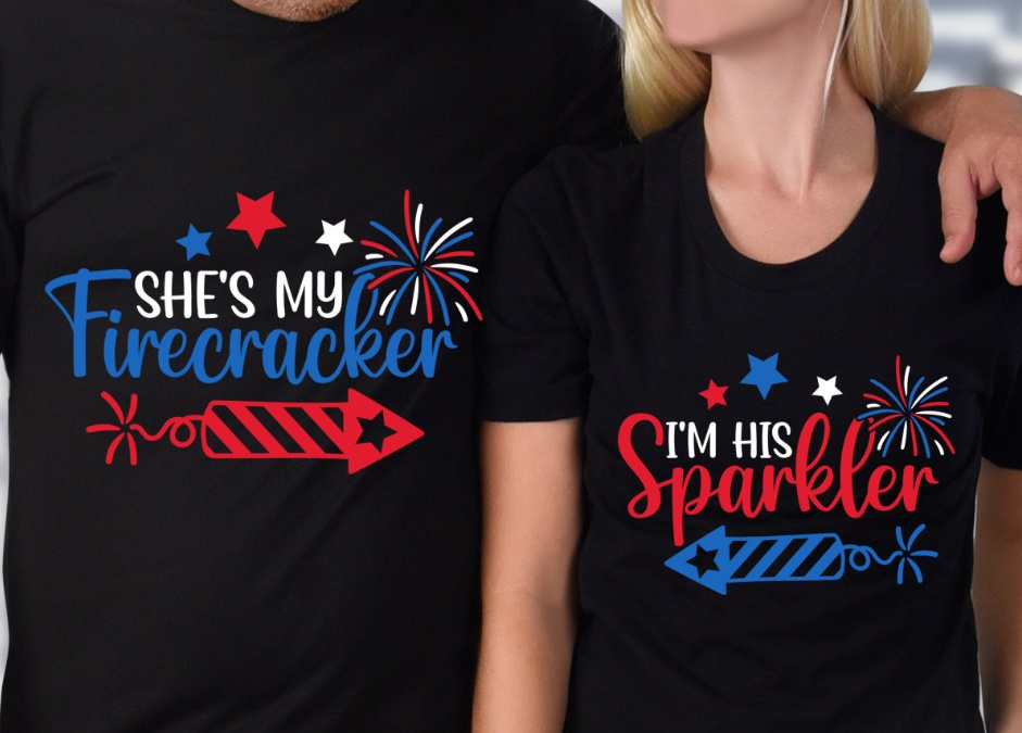 She's My Firecracker I'm His Sparkler His & Her 4th of July Shirt She's My Firecracker I'm His Sparkler His & Her 4th of July Shirt