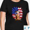 Sunflower Woman African American 4th of July Shirt