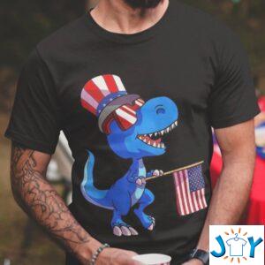 Cute American Flag Dinosaur Fourth Of July Shirt