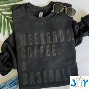Weekends Coffee & Baseball Embroided Sweatshirt