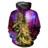 Bud Galaxy Weed 3D Hoodie