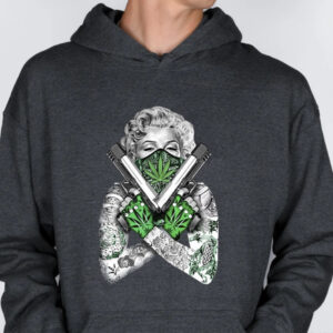 Bandana Guns Marilyn Monroe Weed Hoodie
