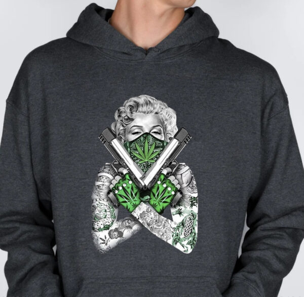 Bandana Guns Marilyn Monroe Weed Hoodie