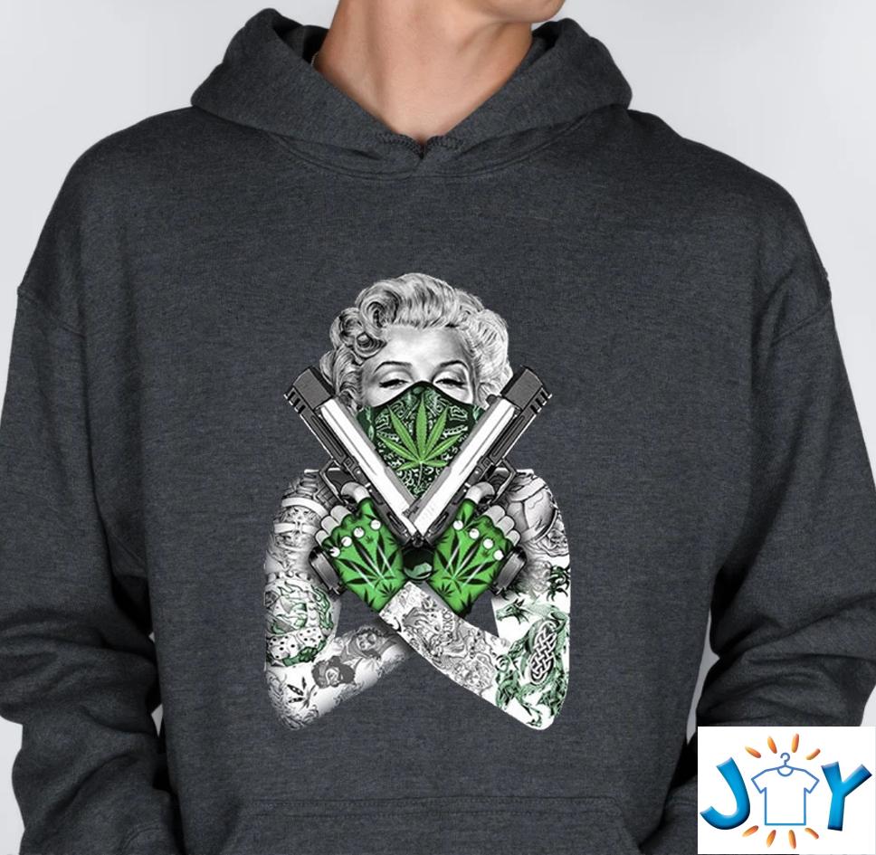 Bandana Guns Marilyn Monroe Weed Hoodie Bandana Guns Marilyn Monroe Weed Hoodie