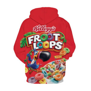Red Froot Loops Hoodie, All Over Print