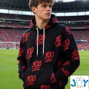 100 emoji hoodie mockup man