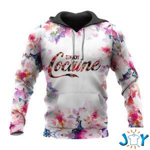 Enjoy Cocaine Coca Cola Coke Flower Hoodie