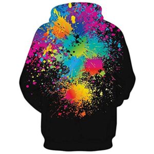 Black Paint Splatter Hoodie