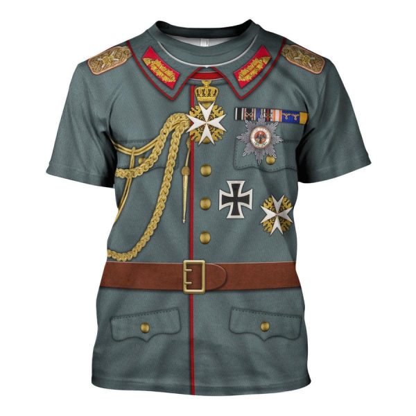 German Emperor Uniform Kaiser Wilhelm II Shirt