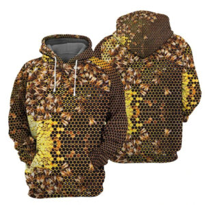 Honey Bee Hoodie, All Over Print