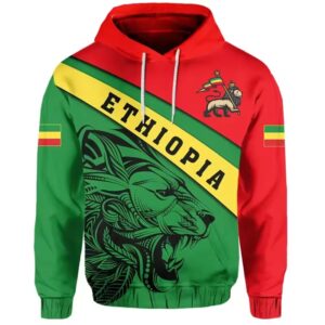 Lion Ethiopia Flag Hoodie