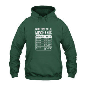 Motorcycle Mechanic Flat Hourly Rate Hoodie