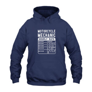 Motorcycle Mechanic Flat Hourly Rate Hoodie