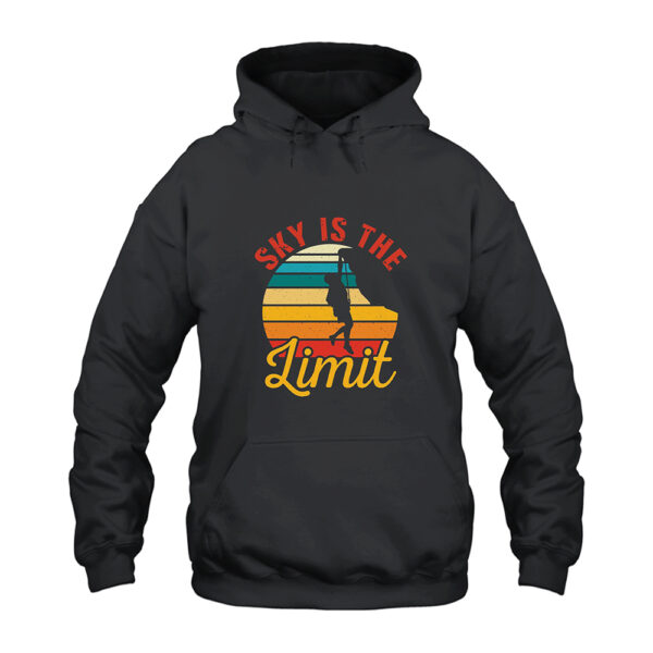 Retro Rock Climbing The Sky Is Limit Hoodie