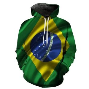 Brazil Flag Hoodie