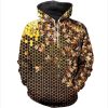 Honeycomb Beehive Honey Bee Hoodie