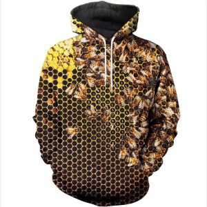 Honeycomb Beehive Honey Bee Hoodie