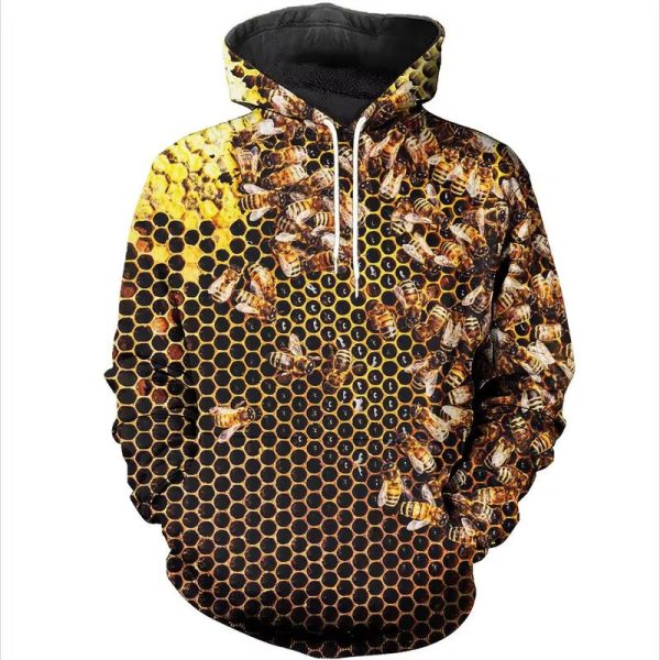Honeycomb Beehive Honey Bee Hoodie