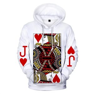 Playing Card Poker Jack of Hearts Hoodie