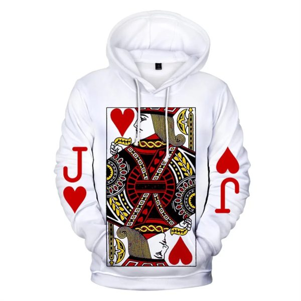 Playing Card Poker Jack of Hearts Hoodie