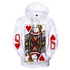 Playing Card Poker Queen of Hearts Hoodie